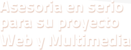 Asesoria en serio para su proyecto web y multimedia